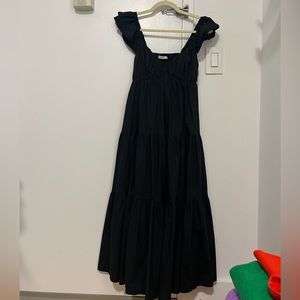 Abercrombie & Fitch Black Tiered Maxi Dress | XS